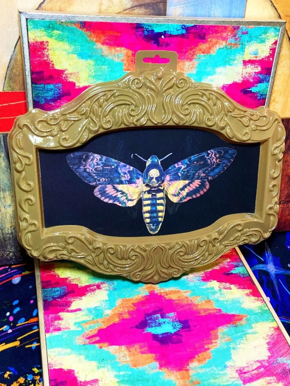 (1) DARK MOTH CHANGING PICTURE WALL ART GOTH EMO ACADEMIA